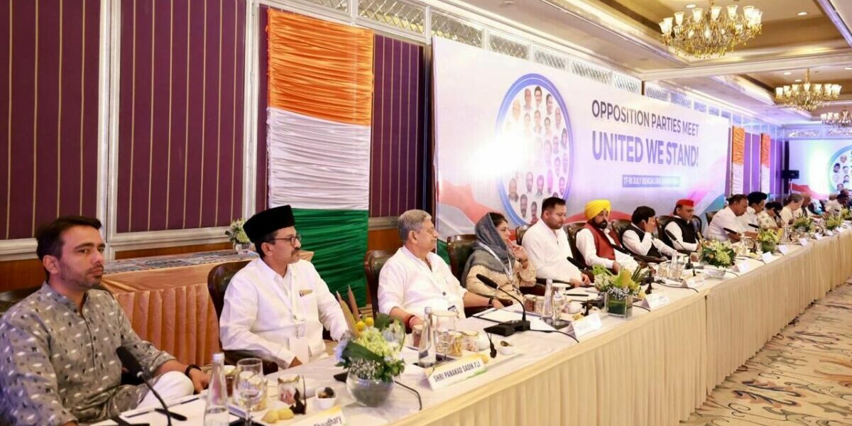 Members of the Opposition parties at their meeting in Bengaluru. Members of the Opposition parties at their meeting in Bengaluru.