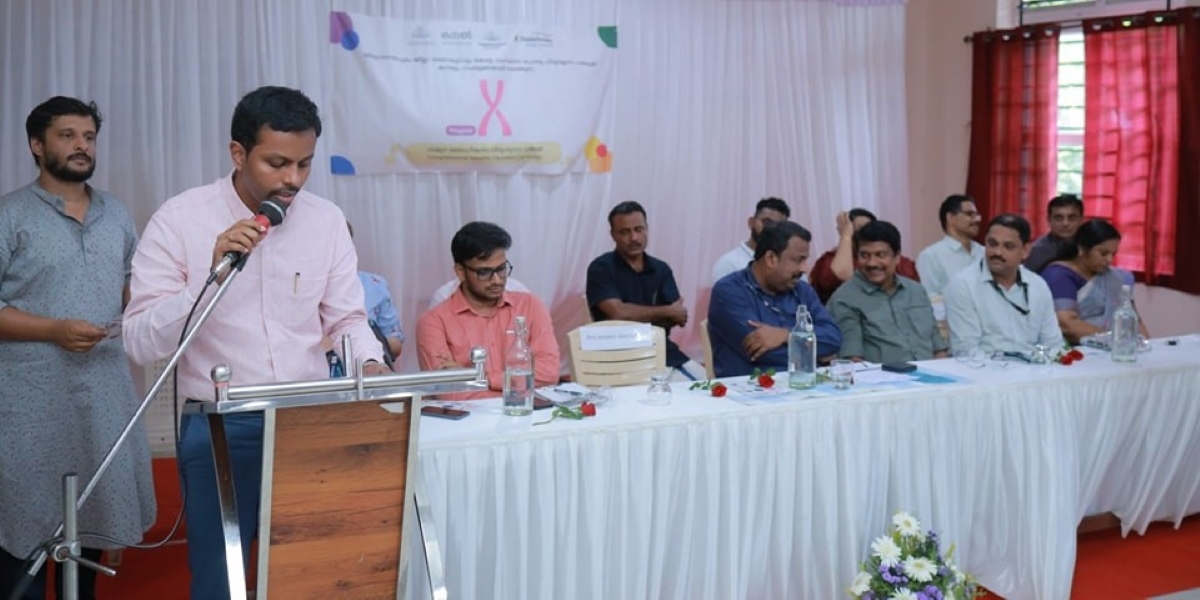 Thiruvananthapuram District Collector Geromic George IAS speaking during the inauguration of Project X. (Facebook) Project X