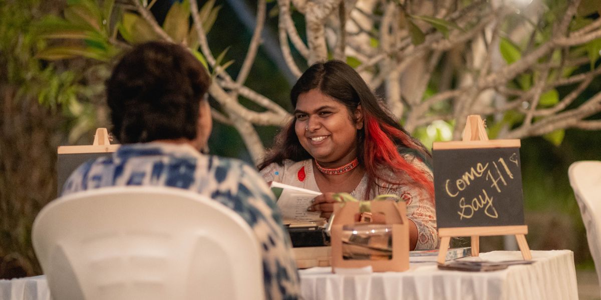 Armed with a typewriter and a heart full of empathy, she has delved deep into the lives of over 600 strangers, offering solace through her healing poems. Armed with a typewriter and a heart full of empathy, Priya Varughese aka Lady Lazarus has delved deep into the lives of over 600 strangers, offering solace through her healing poems. (Supplied)