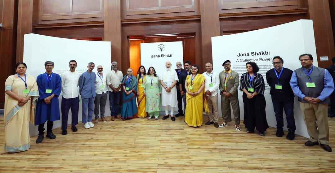 WhatsApp Image 2023-07-11 at 6.25.38 PM Prime Minister Narendra Modi attending art exhibition, "Jan Sakti: A Collective Power", at National Gallery of Modern Art in New Delhi (Supplied)