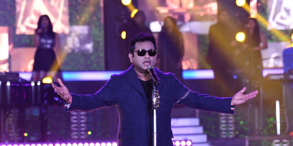 AR Rahman performing at a concert