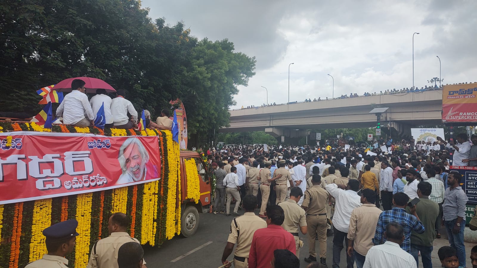 Gaddar laid to rest Hyderabad’s streets filled with songs and tributes Gaddar laid to rest Hyderabad's streets filled with songs and tributes