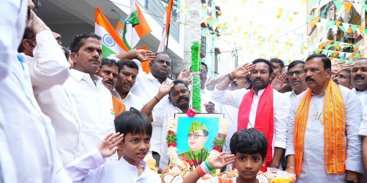 Kishan Reddy hoists the National flag Kishan Reddy hoists the National flag