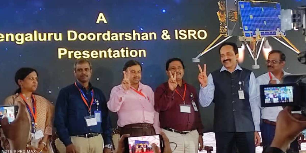 ISRO scientists Chandrayaan-3 India is the fourth country to touch down on the Moon and the first to land on the unexplored south pole. (Deeksha Devadiga/South First)