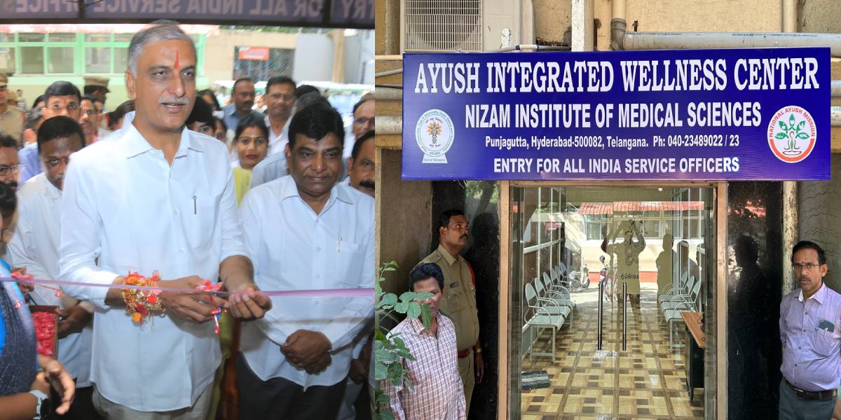 New Project – 2023-08-31T163443.621 Telangana Health Minister T Harish Rao inaugurated the Ayush centre at NIMS Hyderabad.(Supplied)