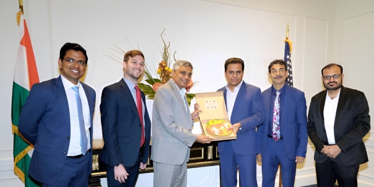 Telangana Minister KT Rama Rao with Mars Inc team
