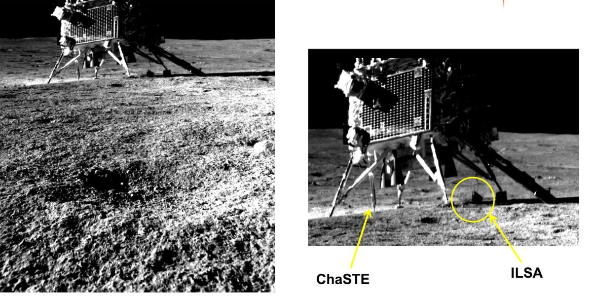 The images of Vikram lander taken by Pragyan rover. (X/ISRO) Chandrayaan-3