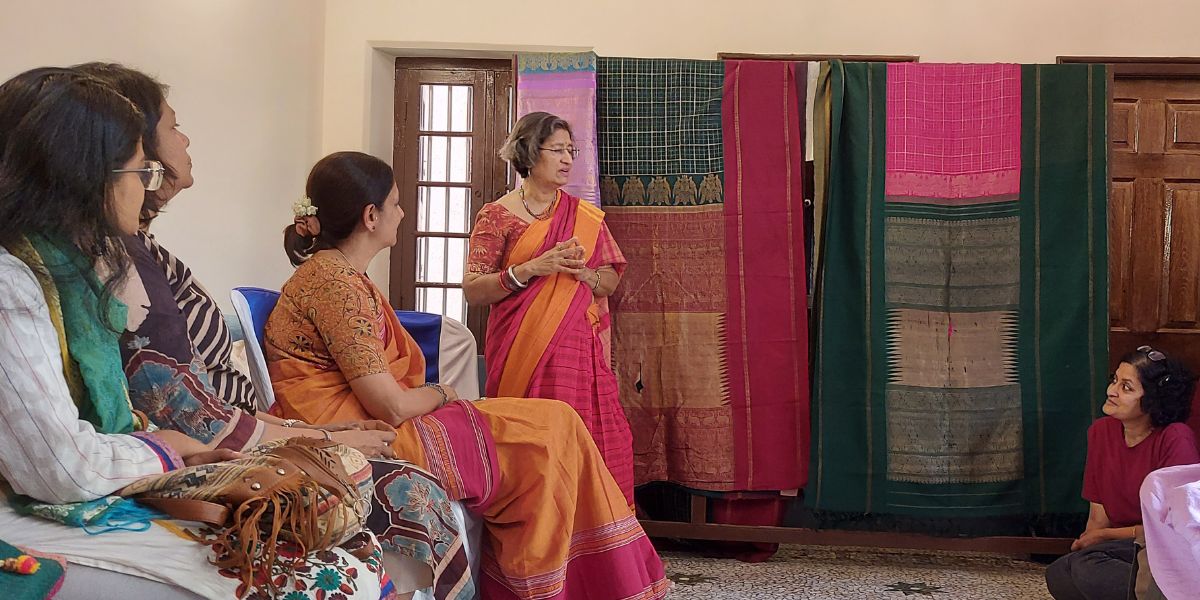Textile expert Pavithra Muddaya recently held a talk on Cubbonpet saris, in association with Indian National Trust for Art and Cultural Heritage (INTACH) Bengaluru Chapter Textile expert Pavithra Muddaya recently held a talk on Cubbonpet saris, in association with INTACH Bengaluru Chapter. (Supplied)