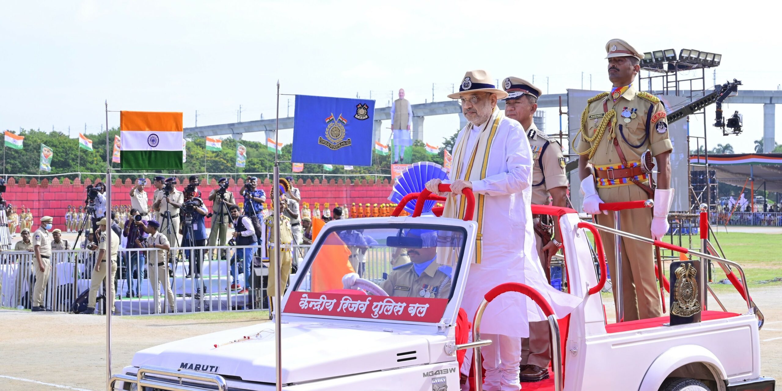 Amit Shah in Hyderabad Union Home Minister Amit Shah attends the Hyderabad Liberation Day event in Hyderabad on Sunday, 17 September, 2023.