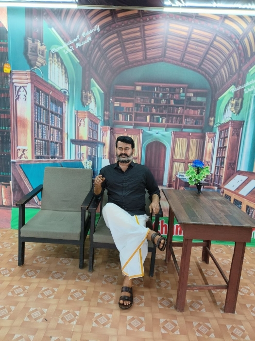 Mohanlal wax statue at mysuru wax meseum