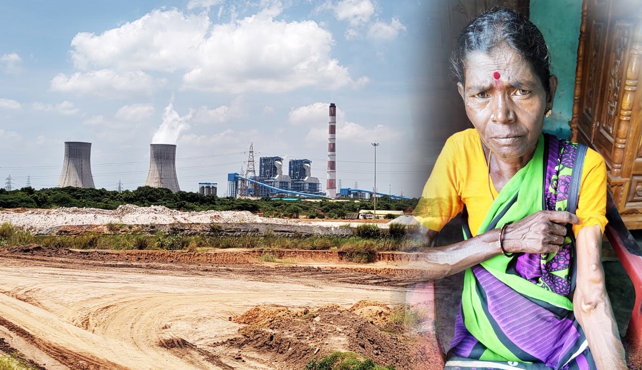 Neyveli-Indira Effluents from the Neyveli Lignite Corporation are being blamed for the high number of chronic kidney patients, like Indira Gandhi, in its neighbourhood. (Laasya Shekhar/South First)
