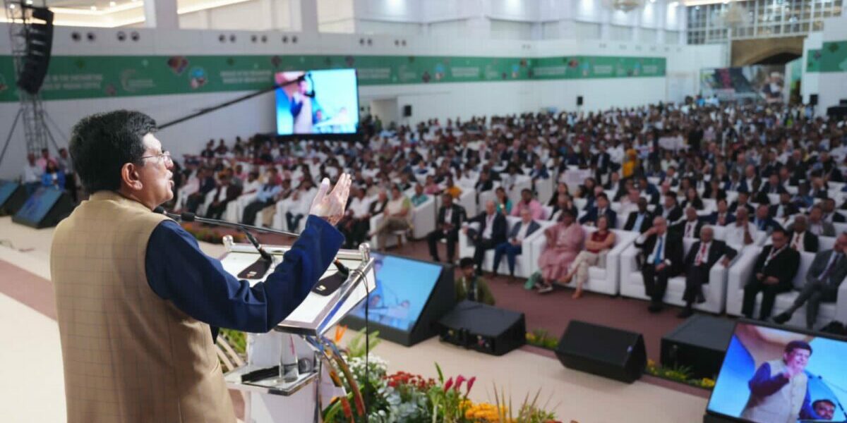 Piyush Goyal at the World Coffee Conference in Bengaluru