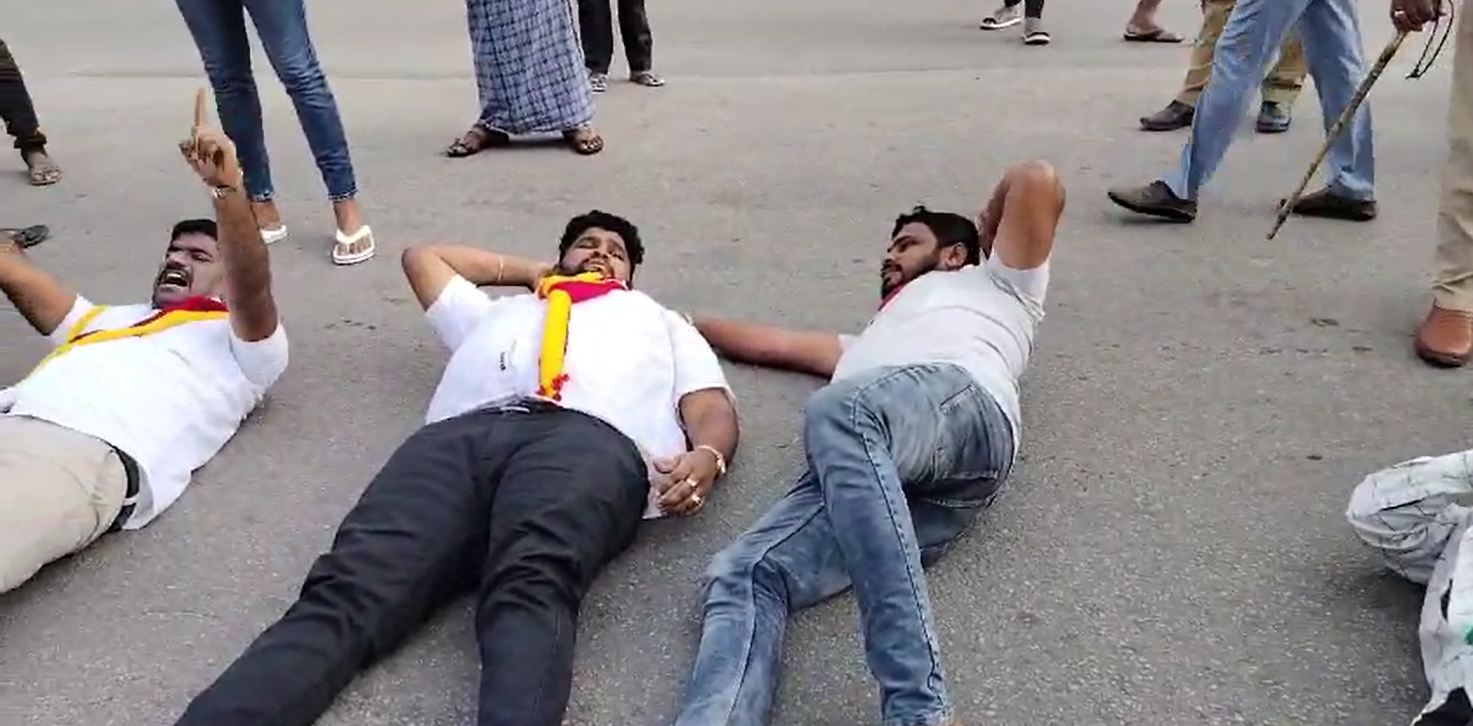 Screenshot 2023-09-29 134039 A scene from the Karnataka bandh on 29 September. (Supplied)