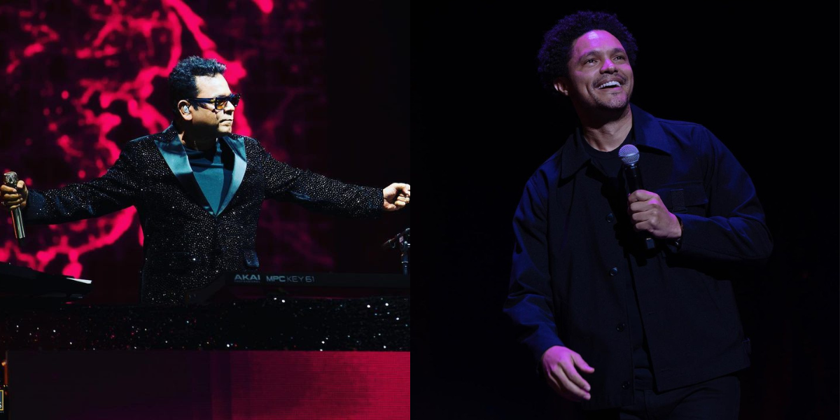 AR Rahman/ Trevor Noah from their live performances earlier (Instagram)
