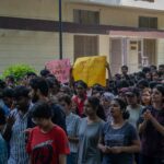 EFLU students take out a march during the protest for SPARSH committee