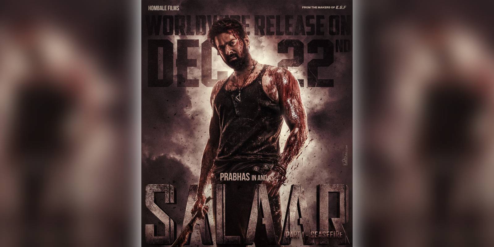 A poster of the film Salaar A poster of the film Salaar
