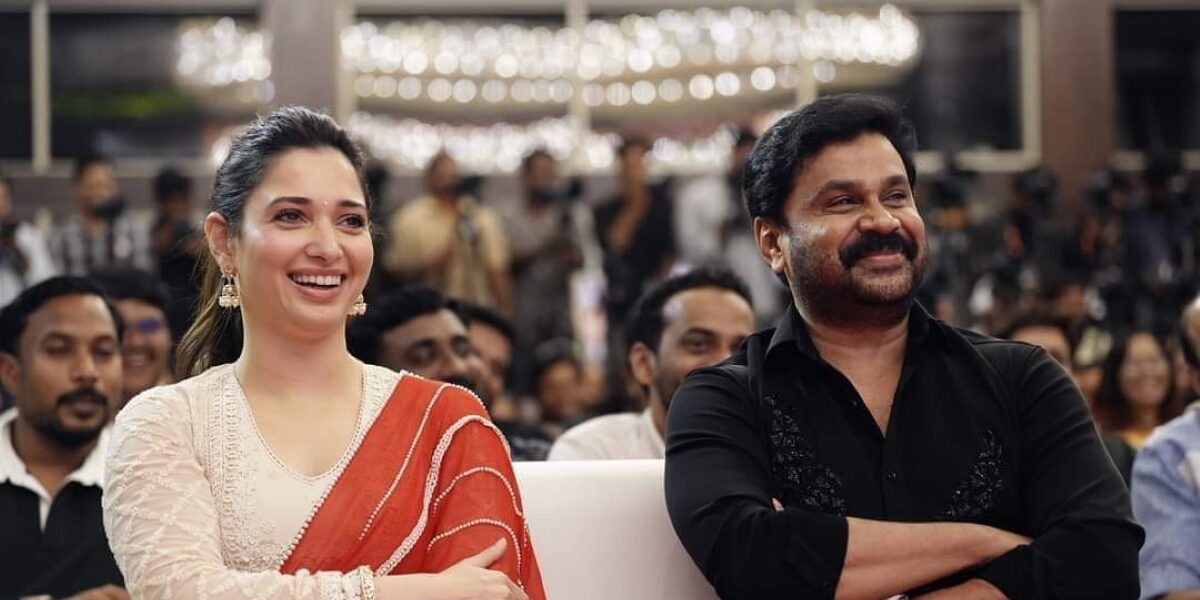 Dileep and Tamannaah Bhatia at the Bandra audio launch Dileep and Tamannaah Bhatia at the Bandra audio launch