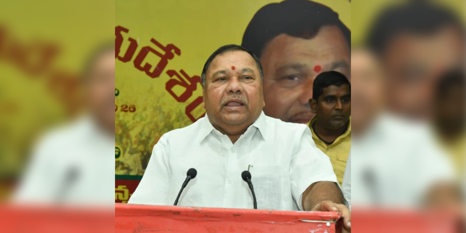 File photo of Kasani Gnaneshwar File photo of Telangana TDP chief Kasani Gnaneshwar.