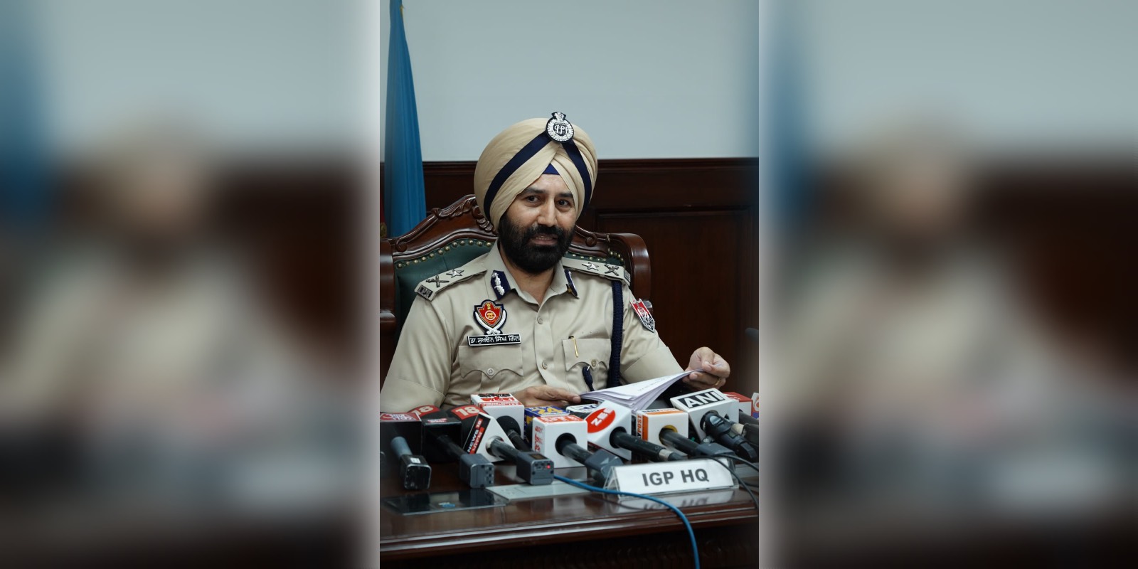 IGP Sukhchain Singh Gill during press meet IGP Sukhchain Singh Gill during press meet