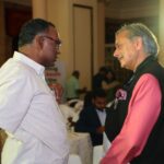 Supreme Court Judge Justice (Retd) Jasti Chelameswar with Lok Sabha member Shashi Tharoor at Dakshin Dialogues conclave in Bengaluru on Saturday, 7 October. (SOuth First)