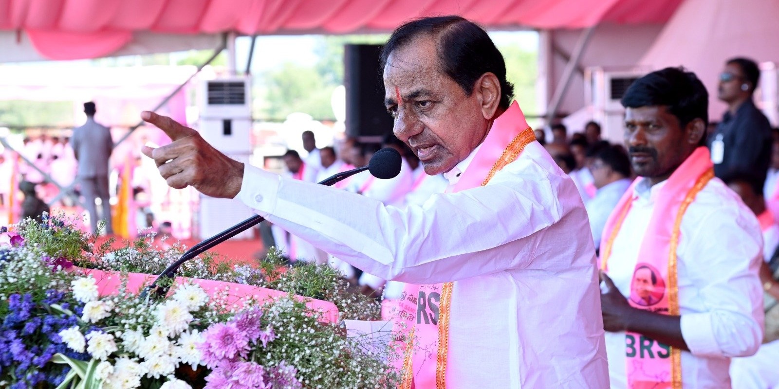 KCR addressing a rally. (X) KCR Telangana Assembly election