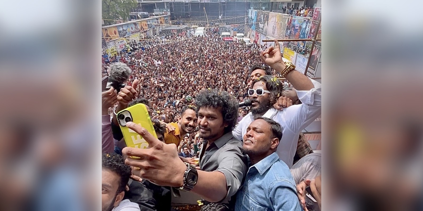 Leo Kanagaraj at the theatre in Kerala