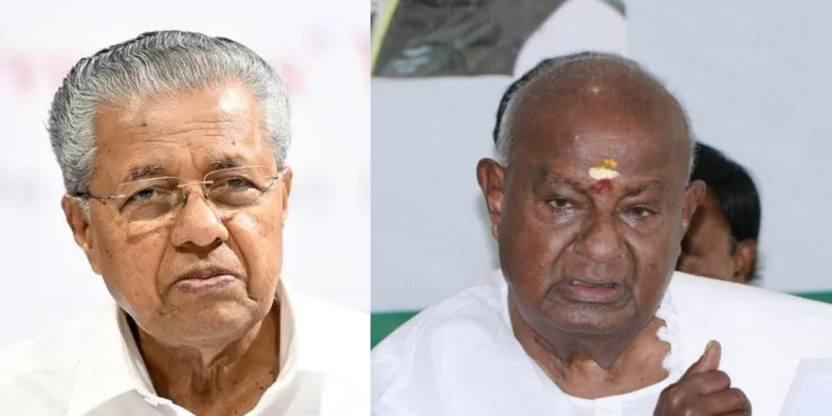 Pinarayi Vijayan, HD Deve Gowda. BJP JD(S) alliance Kerala