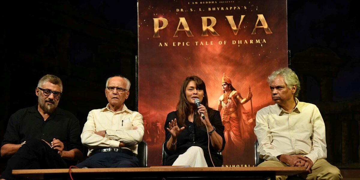 Vivek Agnihotri and team addressing the media Vivek Agnihotri and team addressing the media