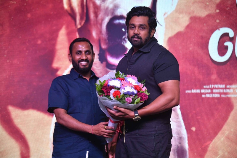Dhruva Sarja with Raghu Haasan