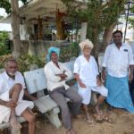 E Mallaya (third from left) and other villagers at Adloor-Yellareddy