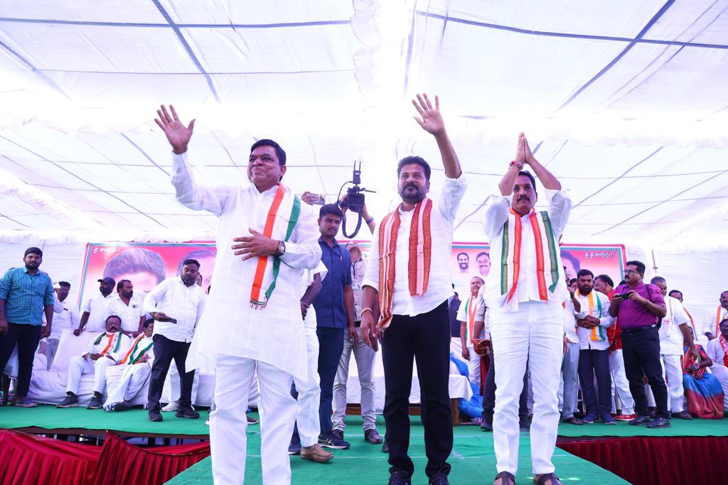 Revanth Reddy at the election rally in Boath. (X)