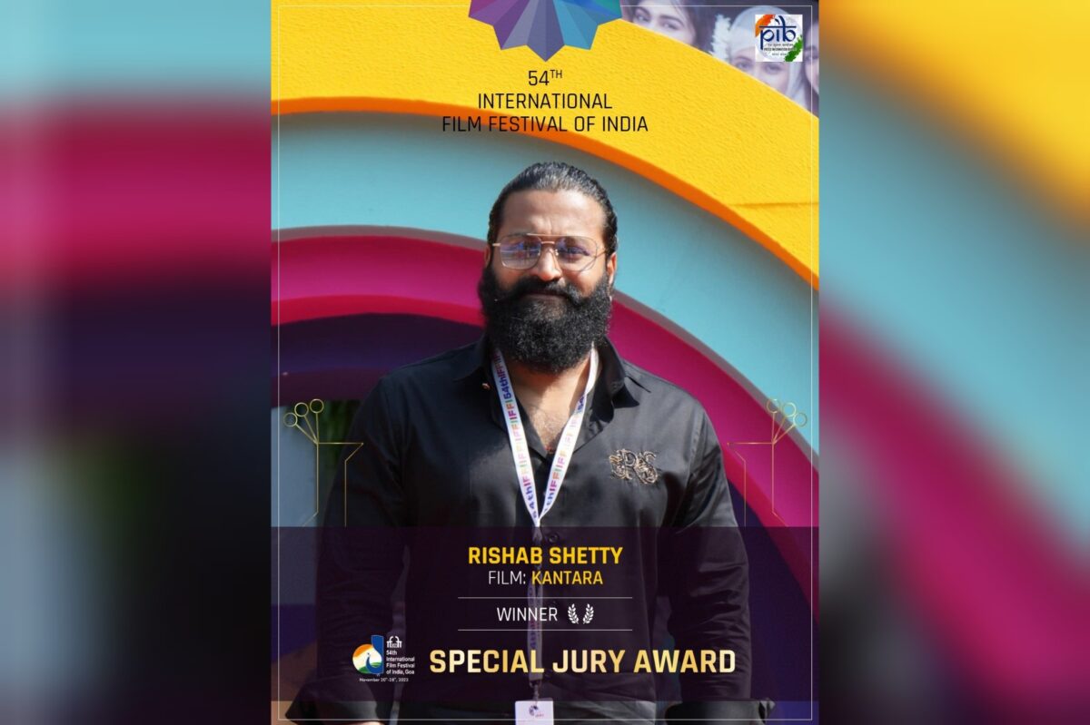 Rishab Shetty bags Special Jury Award at 54th IFFI Rishab Shetty bags Special Jury Award at 54th IFFI