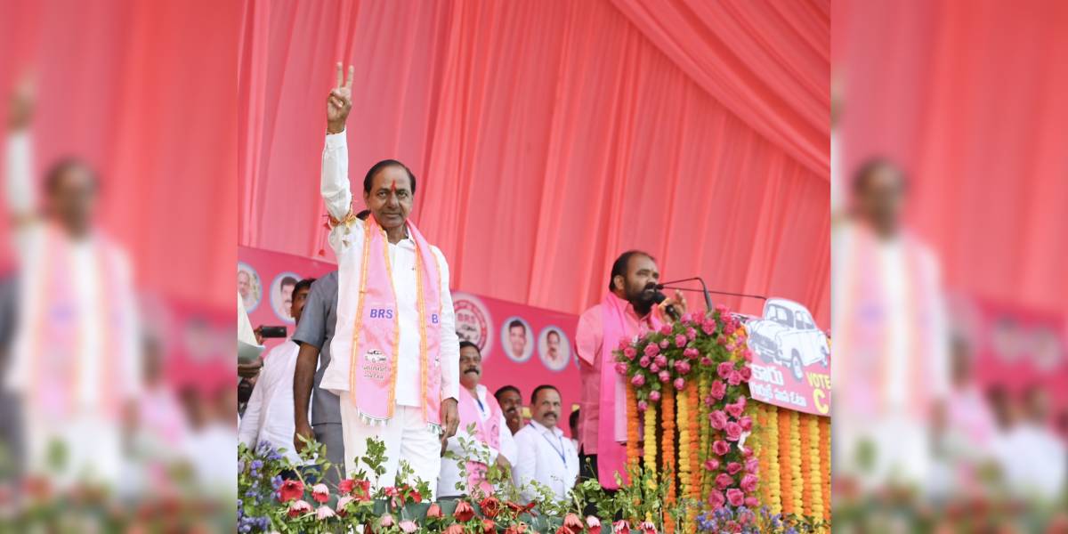 KCR-Nalgonda Chief Minister and BRS chief KCR attending an election rally in Nalgonda. (X)