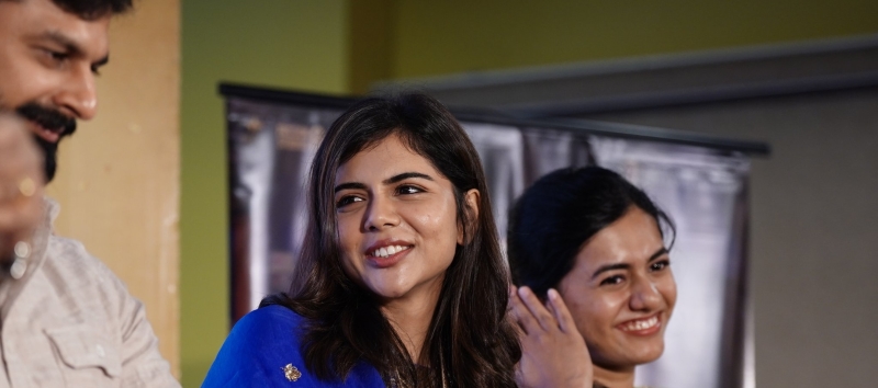 Kalyani Priyadarshan speaks to her co actor Shaheen Siddique