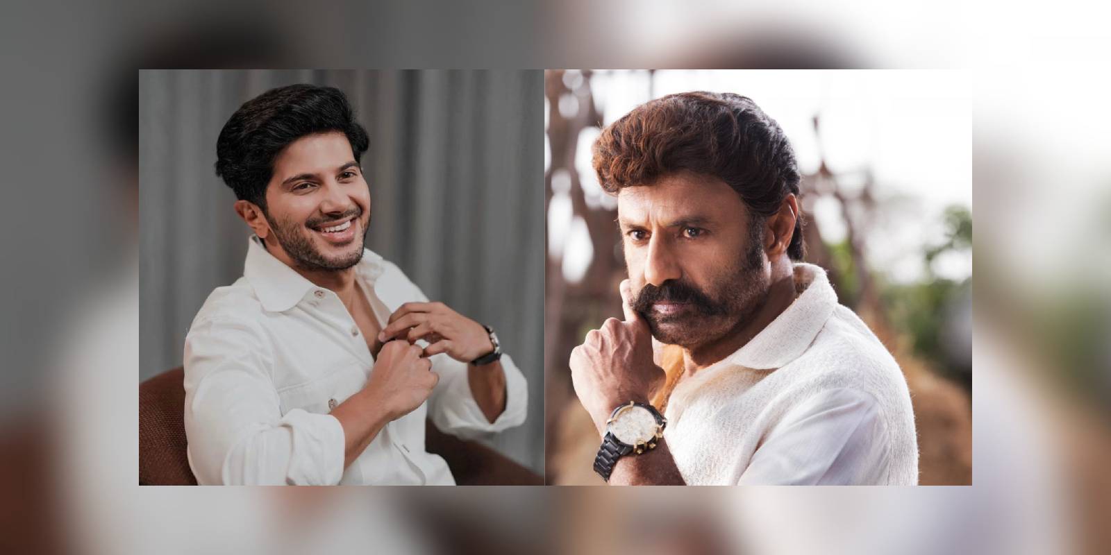 Dulquer Salmaan and Balakrishna Dulquer Salmaan and Balakrishna