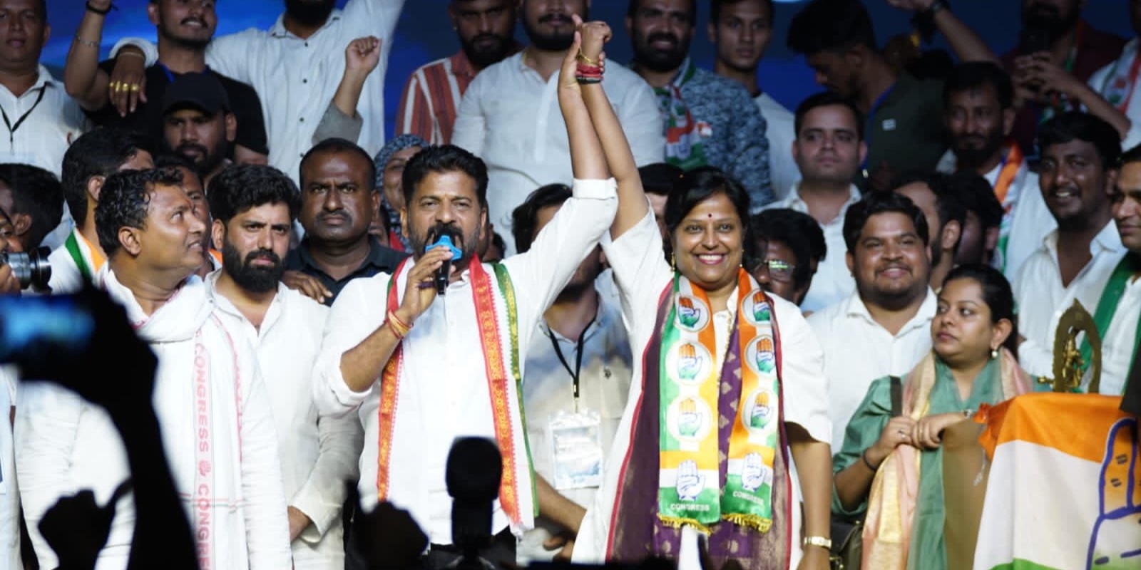 Revanth TPCC chief A Revanth Reddy campaigns for a party candidate in Telangana on Thursday, 9 November, 2023.