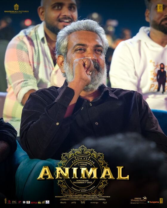 SS Rajamouli at the Animal pre-release event