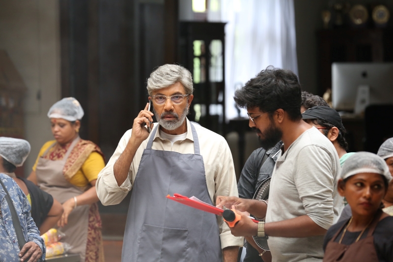 Sathyaraj on the sets of Annapoorani