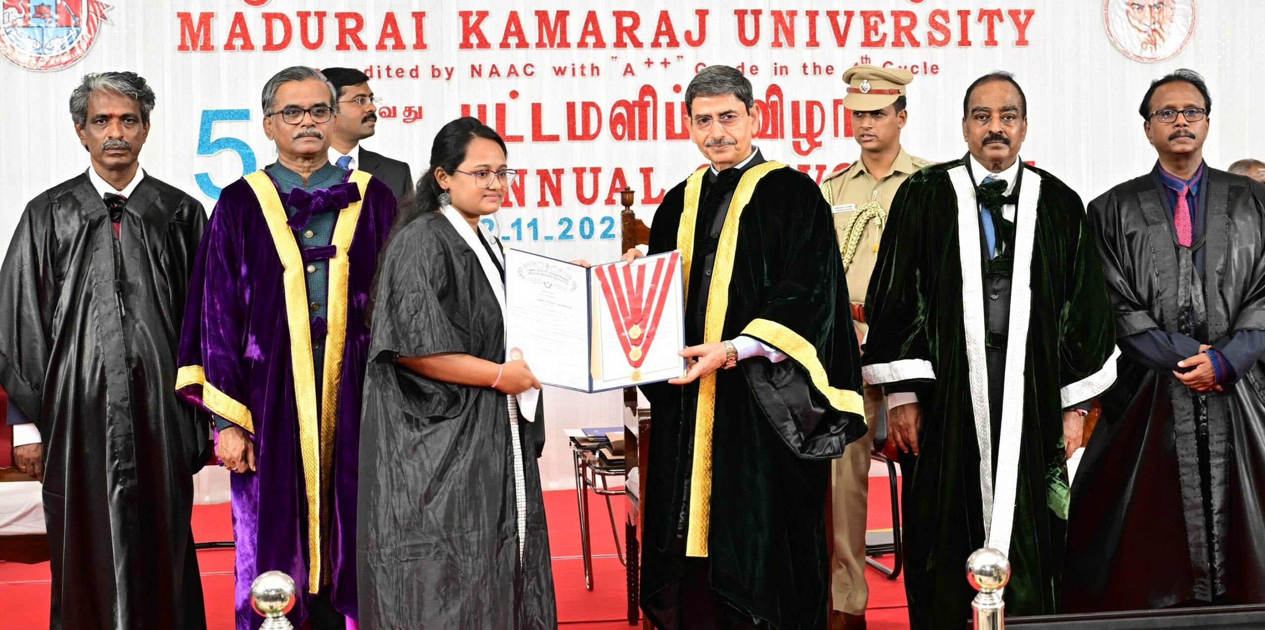 TN Governor RN Ravi during the function. (X) Governor Madurai university convocation