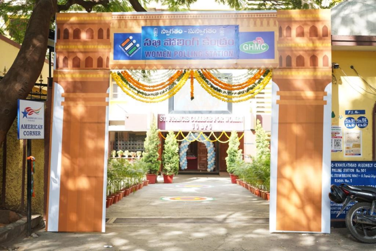 Telangana witnesses historic step as180 'thematic polling stations' dot 15 Hyderabad constituencies in Hyderabad