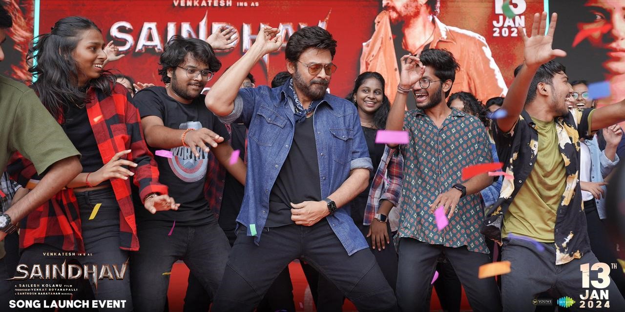 Venkatesh dancing during the event. (Supplied) Venkatesh dancing college event