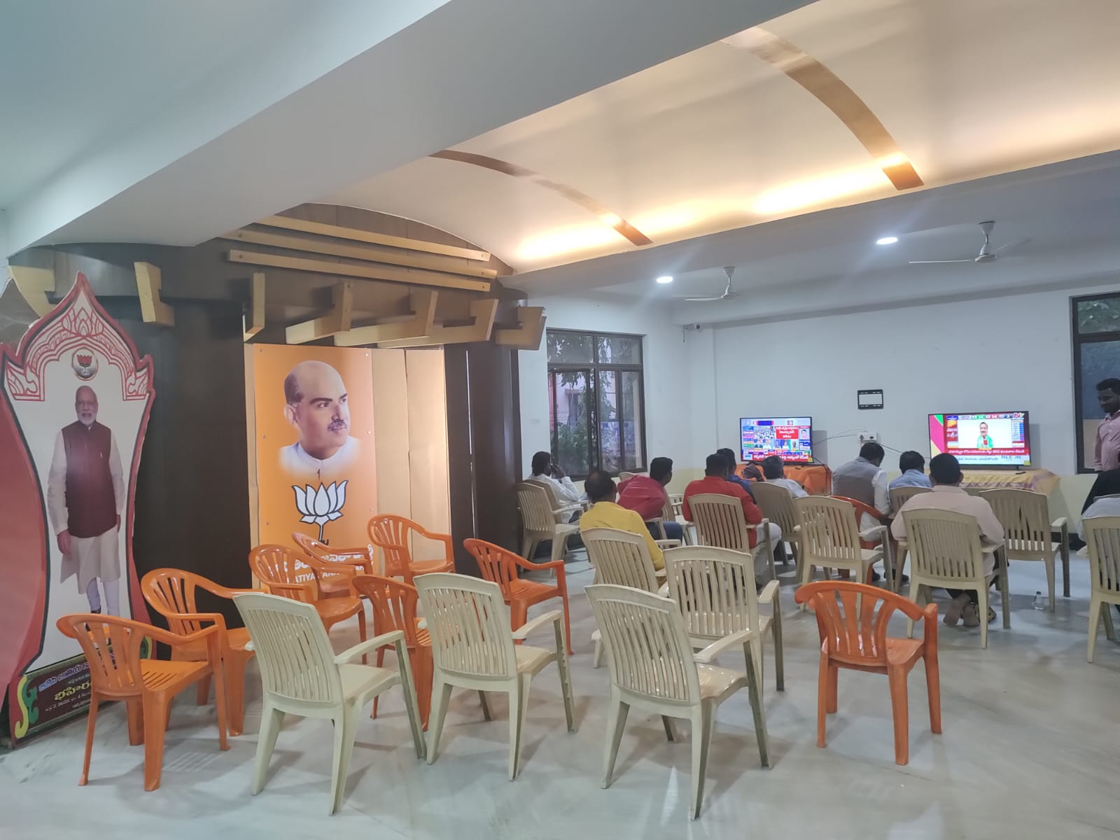 A regular day in the office for Telangana BJP despite securing historic numbers A regular day in the office for Telangana BJP despite securing historic numbers