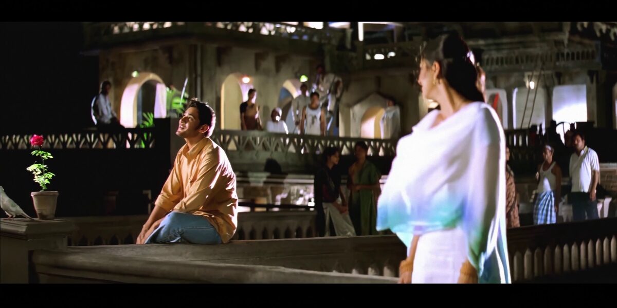 A still from the song Cheppave Chirugali in the film Okkadu A still from the song Cheppave Chirugali in the film Okkadu