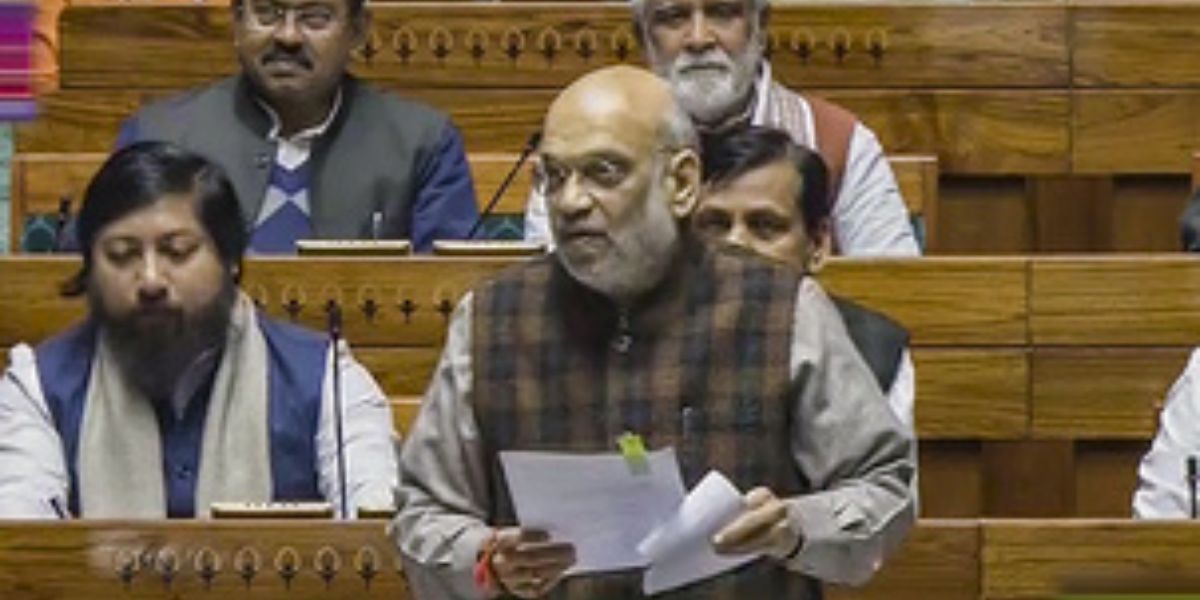 Union Home Minister Amit Shah speaking in the Lok Sabha. Amit Shah speaking in the Lok Sabha.