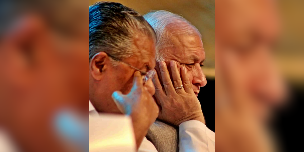 Chief Minister Pinarayi Vijayan and Governor Arif Muhammad Khan. (KB Jayachandran/South First)