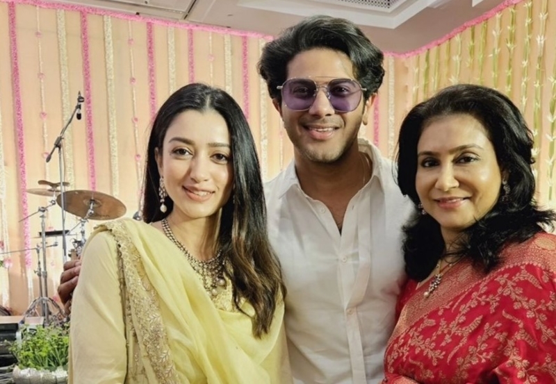 Dulquer Salmaan, his wife Amaal and Lissy