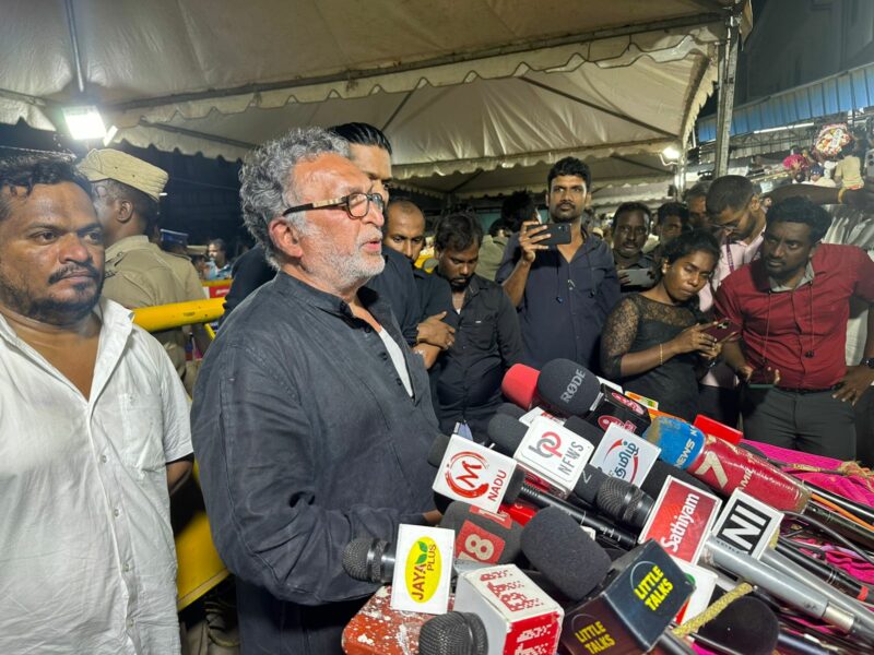 Actor Nassar speaking to the media