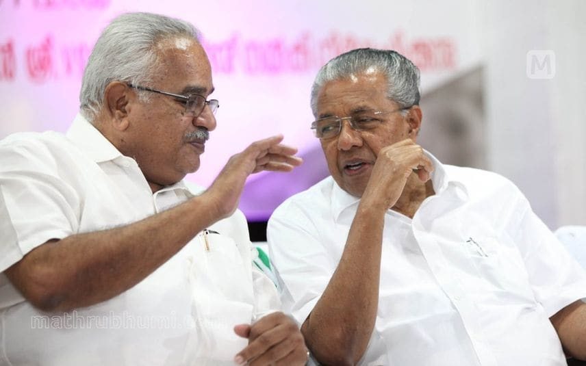 Kanam-Vijayan Kanam Rajendran (left) with Chief Minister Pinarayi Vijayan. (File pic/Facebook)