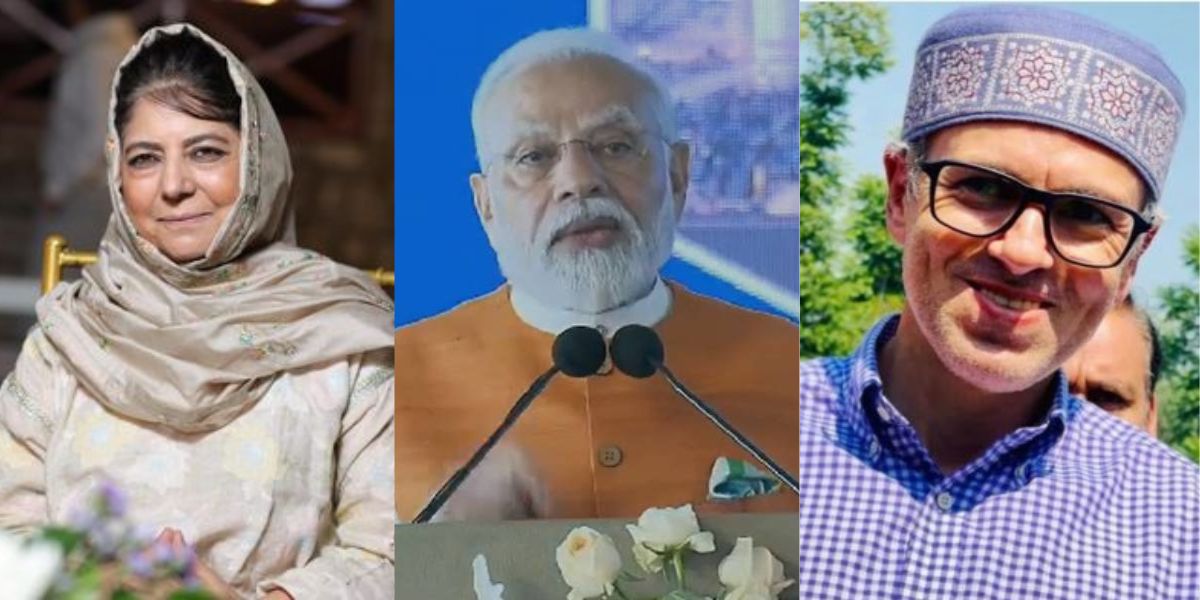 Mehabooba Mufti, Narendra Modi, Omar Abdullah. abrogation of Article 370