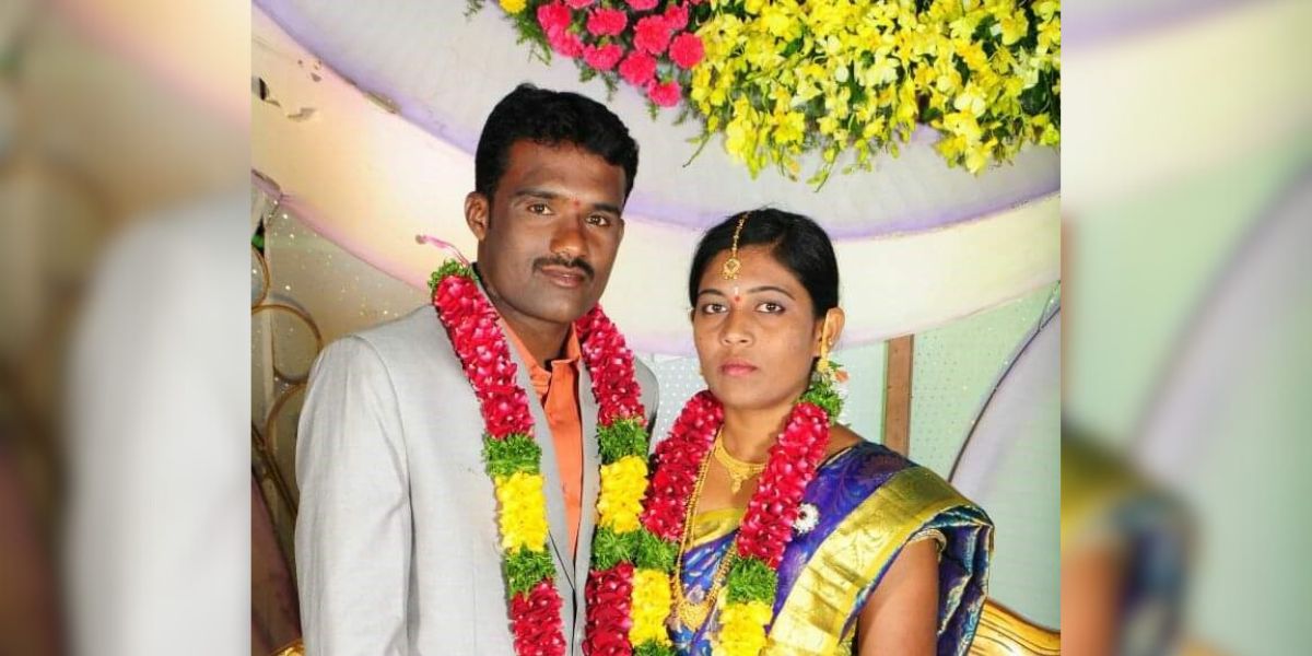 File photo of Constable Naresh and his wife Chaitanya.
